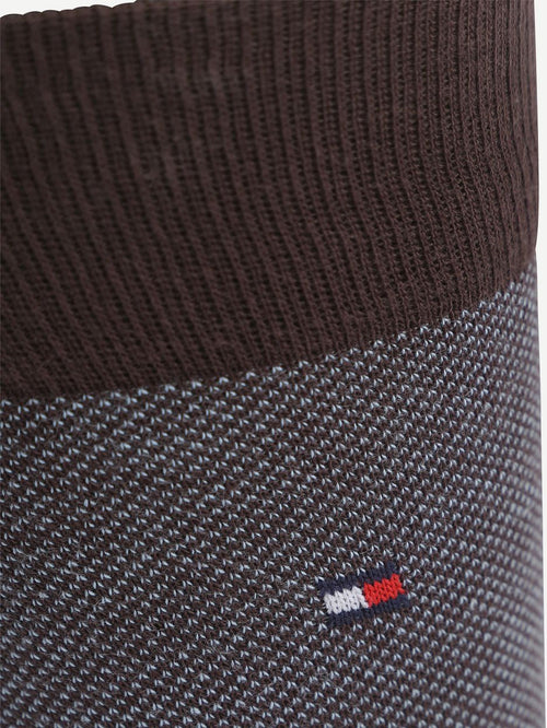 Tommy Hilfiger (2-pack) sokken birdseye burgundy donkerblauw
