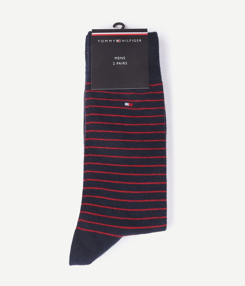Tommy Hilfiger sokken 2 paar donkerblauw streep