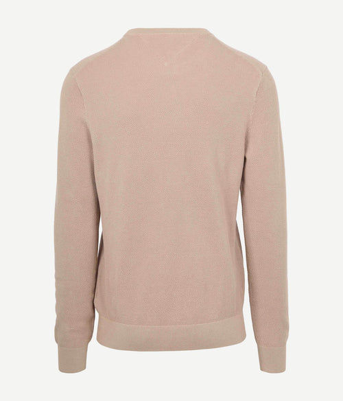 Tommy Hilfiger structure trui beige | Regular-fit