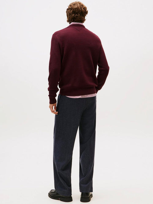 Tommy Hilfiger structure trui bordeaux | Regular-fit