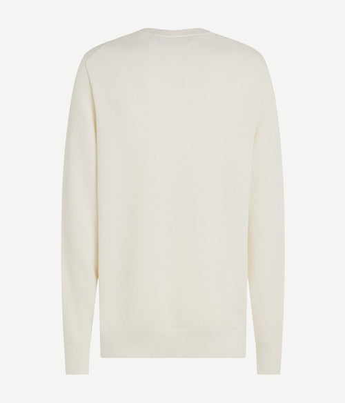 Tommy Hilfiger structure trui off white | Regular-fit