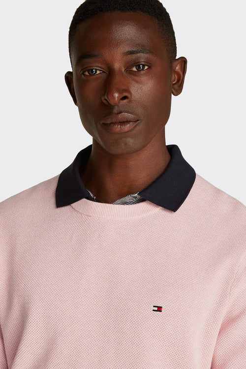 Tommy Hilfiger structure trui roze | Regular-fit