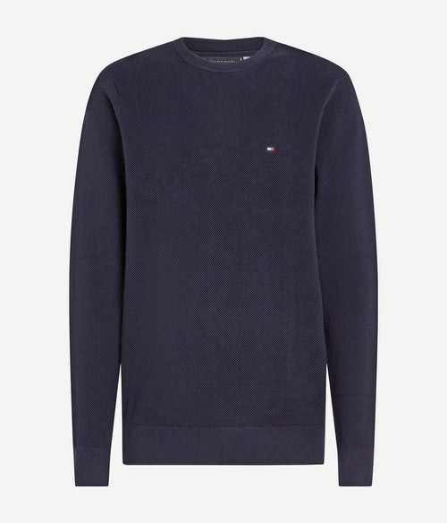 Tommy Hilfiger sweater essential structure donkerblauw | Regular-fit