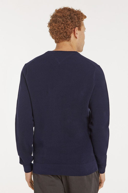 Tommy Hilfiger sweater essential structure donkerblauw | Regular-fit