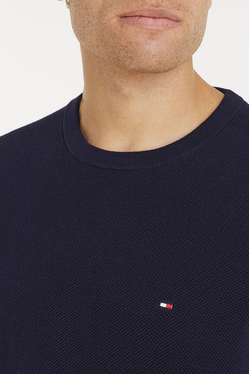 Tommy Hilfiger sweater essential structure donkerblauw | Regular-fit