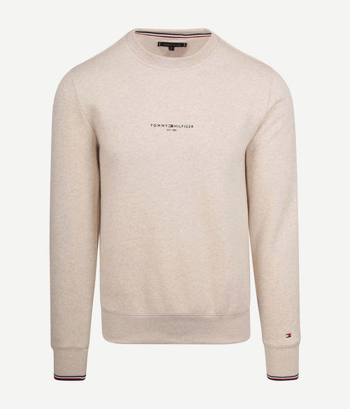 Tommy Hilfiger sweater logo tipped greige | Regular-fit