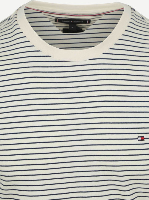Tommy Hilfiger t-shirt essential streep donkerblauw | Regular-fit