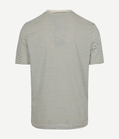 Tommy Hilfiger t-shirt essential streep donkerblauw | Regular-fit
