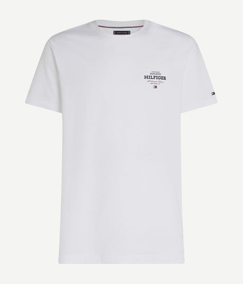Tommy Hilfiger t-shirt logo monotype wit | Regular-fit