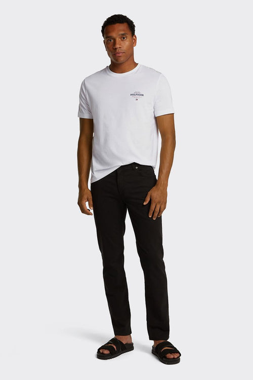 Tommy Hilfiger t-shirt logo monotype wit | Regular-fit