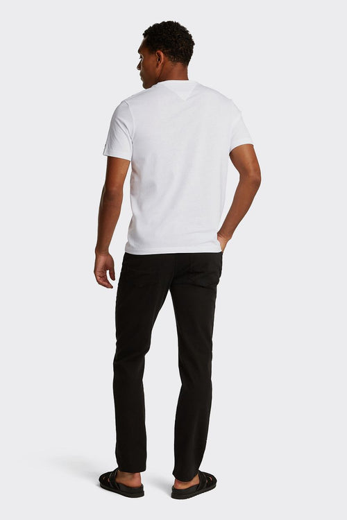 Tommy Hilfiger t-shirt logo monotype wit | Regular-fit