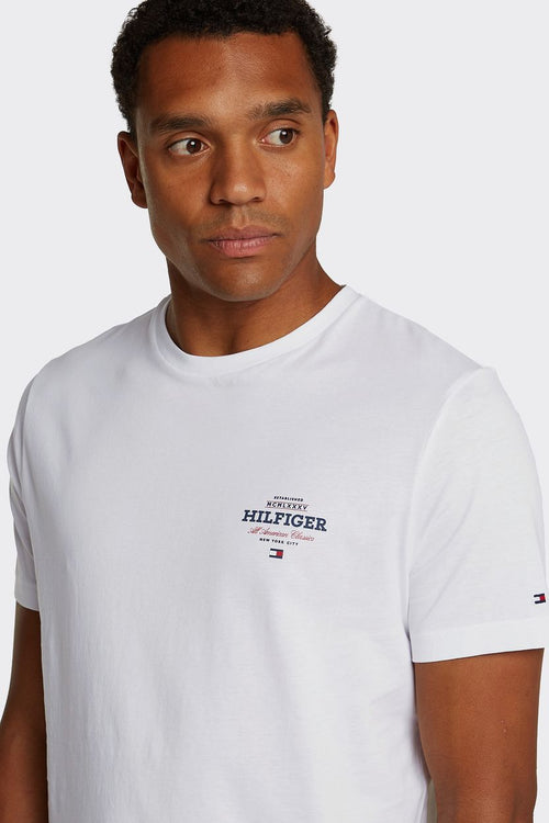 Tommy Hilfiger t-shirt logo monotype wit | Regular-fit