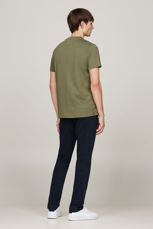 Tommy Hilfiger t-shirt logo olijfgroen