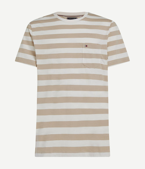Tommy Hilfiger t-shirt streep beige | Regular-fit