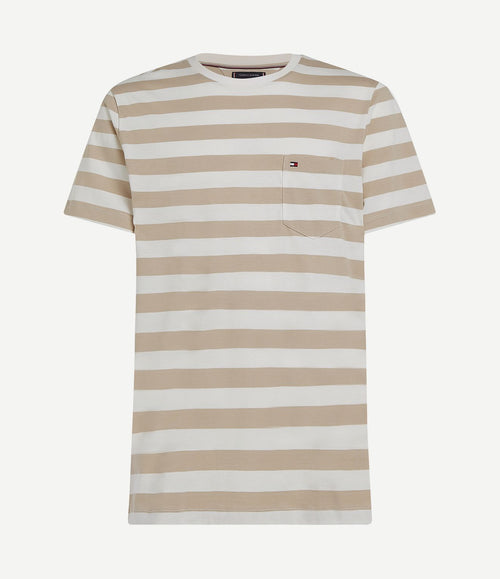 T-shirt streep beige