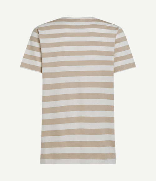 T-shirt streep beige