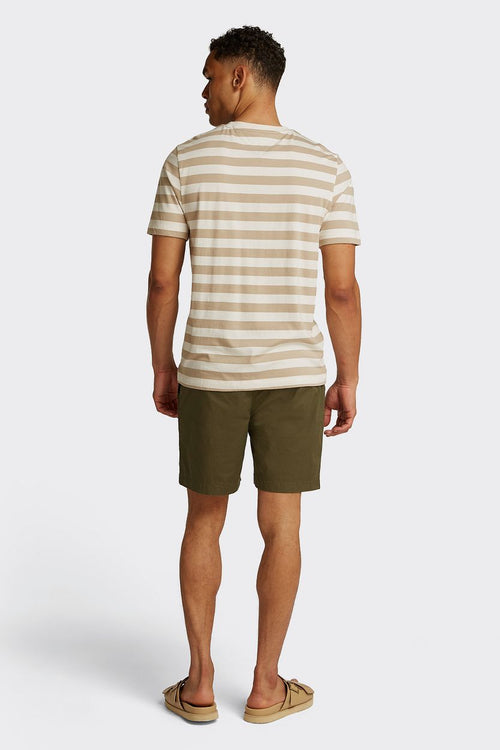 T-shirt streep beige