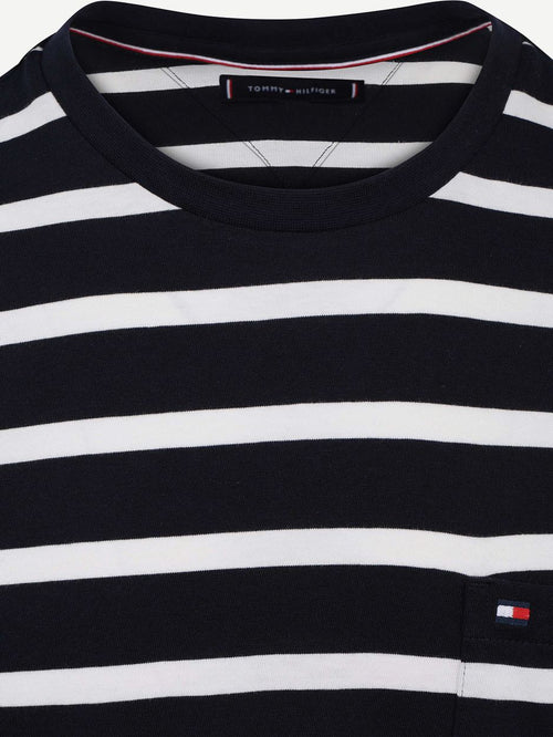 T-shirt streep donkerblauw
