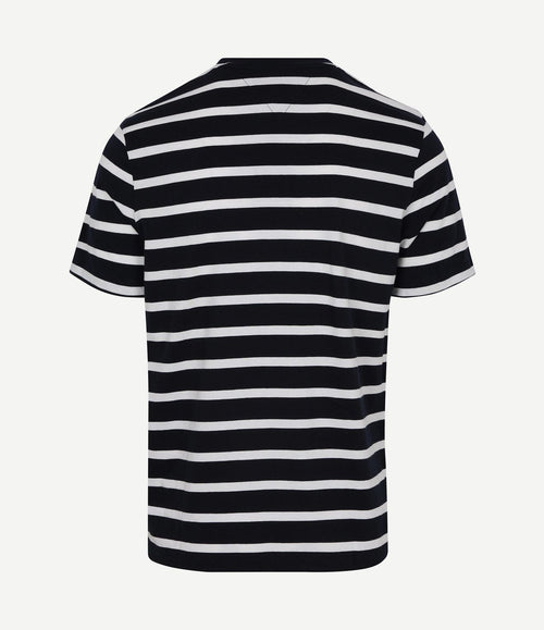 T-shirt streep donkerblauw