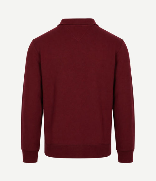 Sweat halve rits pullover burgundy