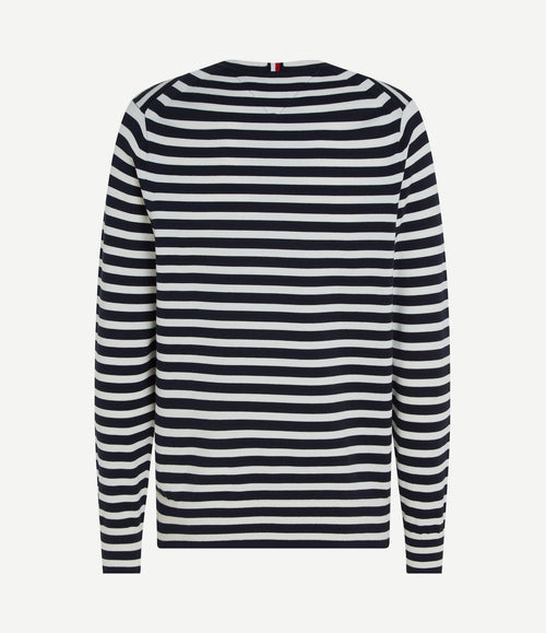 Trui streep donkerblauw