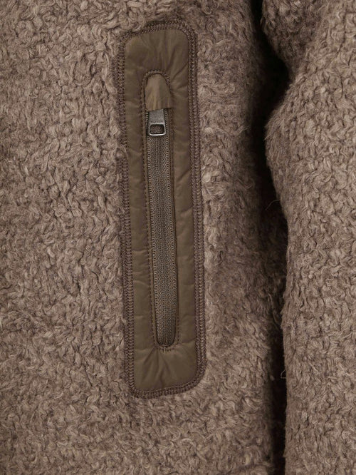 Tommy Hilfiger vest teddy fleece taupe | Regular-fit