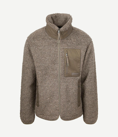 Vest teddy fleece taupe