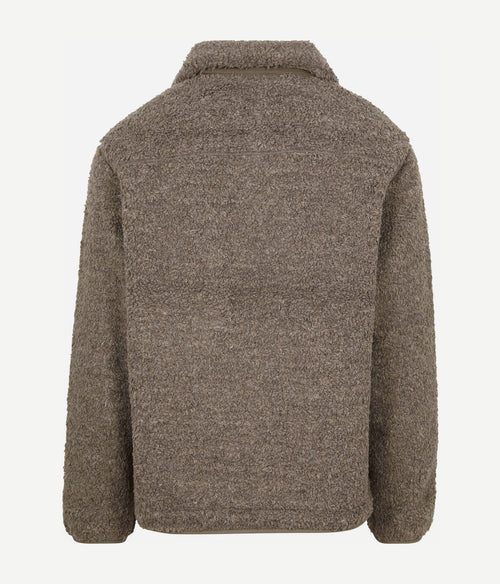 Tommy Hilfiger vest teddy fleece taupe | Regular-fit