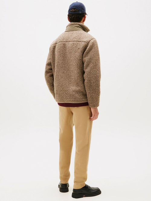 Vest teddy fleece taupe