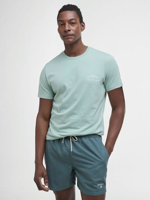 Zwemshort logo vintage teal
