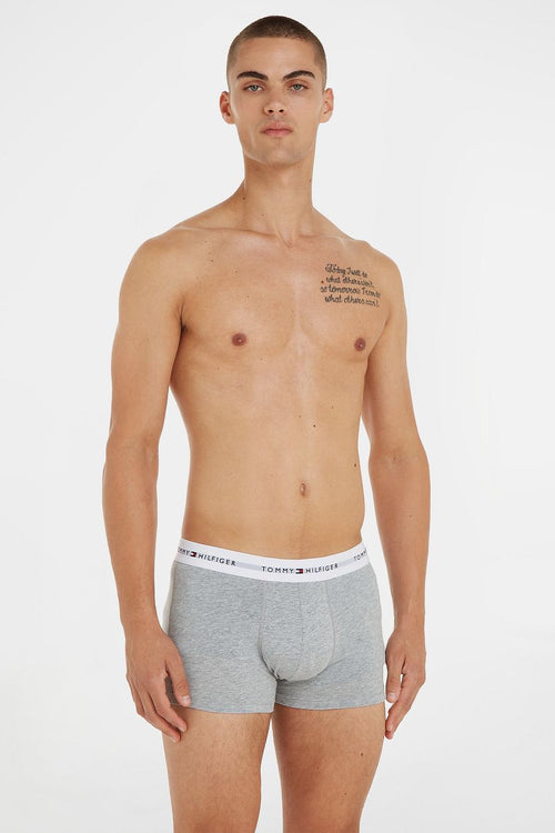 Boxer trunk (3-pack) zwart/white/grey
