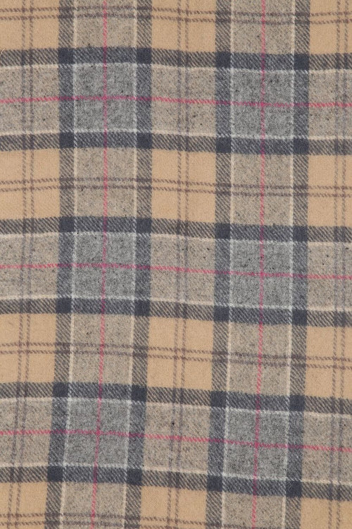 Barbour sjaal tartan lamswol beige