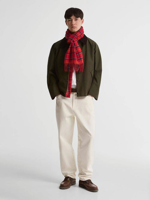 Sjaal tartan lamswol rood