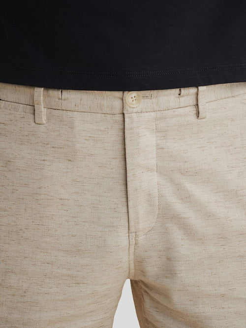V11 short linen blend beige
