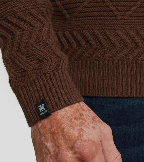 Vanguard knitted coltrui bruin | Regular-fit