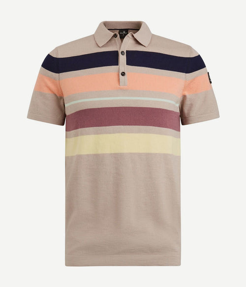 Vanguard knitted polo beige | Regular-fit