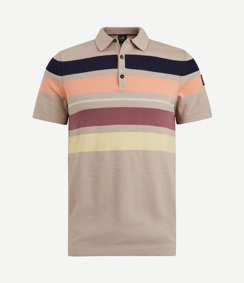 Knitted polo beige