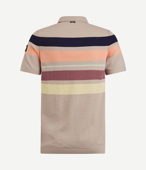 Knitted polo beige