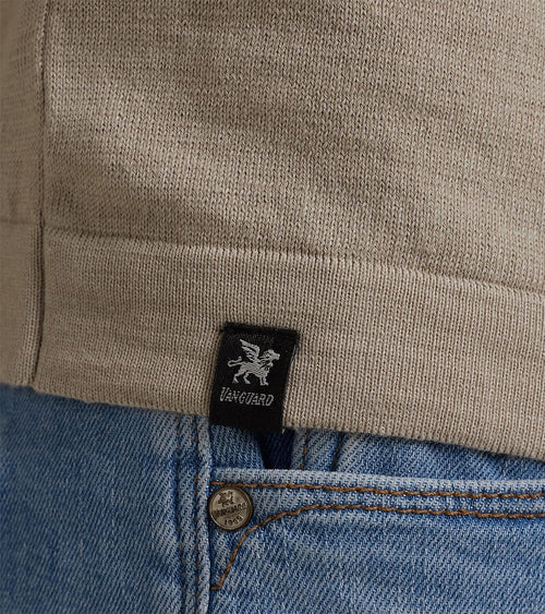 Knitted polo beige
