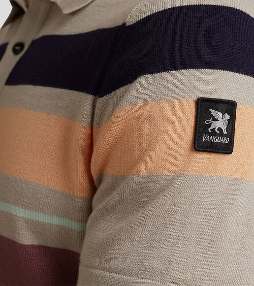 Knitted polo beige