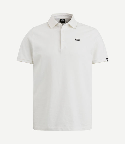 Knitted poloshirt ecru