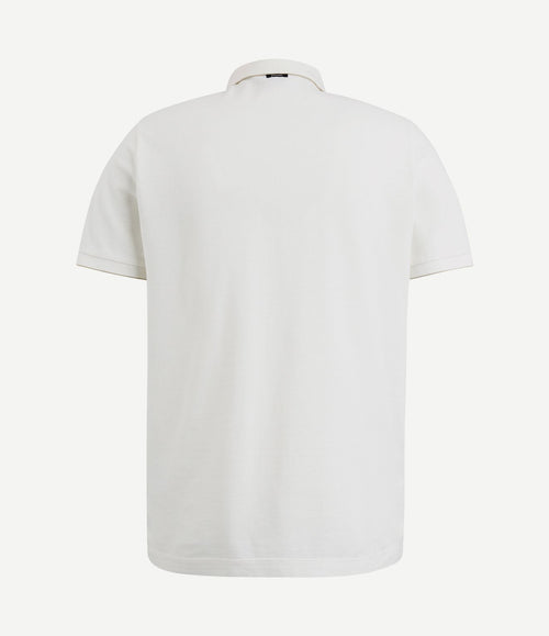 Knitted poloshirt ecru