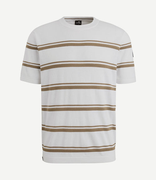 Knitted t-shirt streep