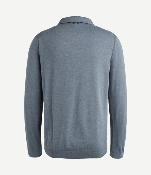 Longsleeve poloshirt blauw