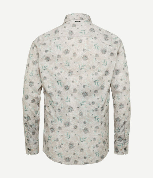 Vanguard overhemd bloemen beige