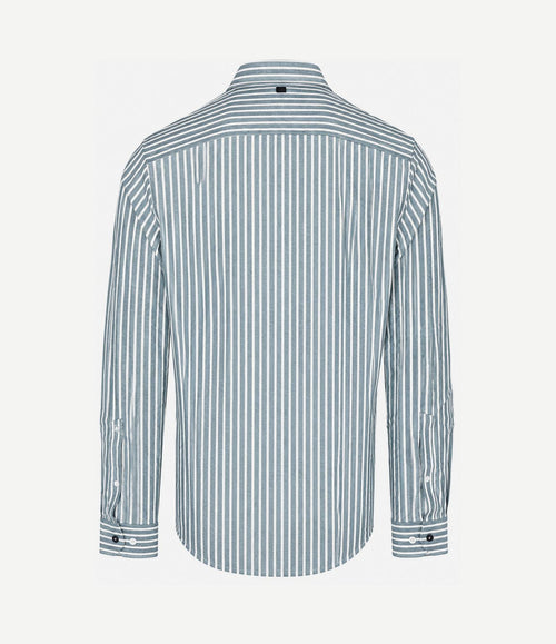Overhemd elevated knit streep blauw