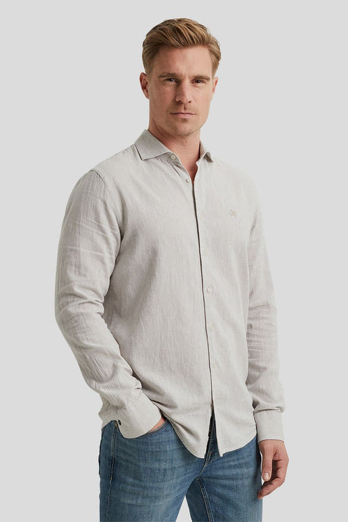Vanguard overhemd linnen beige | Regular-fit