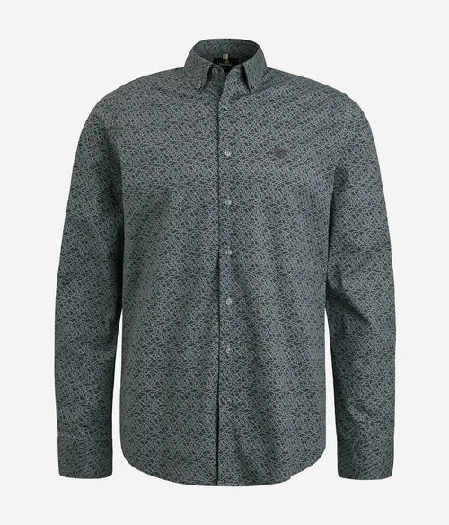 Vanguard overhemd print antraciet | Regular-fit