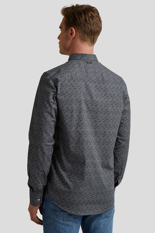 Vanguard overhemd print antraciet | Regular-fit