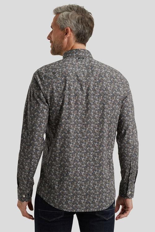Vanguard overhemd print bruin | Regular-fit